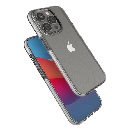 HURTEL SPRING CASE ETUI DO IPHONE 14 PRO SILIKONOWE Z RAMKĄ JASNONIEBIESKIE