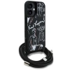 KARL LAGERFELD ETUI CROSSBODY GRAINED PATTERN LOGO DO IPHONE 16 LUKSUSOWA