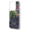 Guess GUHCP14LLFLSB iPhone 14 Pro 6,1" niebieski/blue hardcase Flower Liquid Glitter