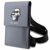 Etui Karl Lagerfeld Torebka KLWBSAKCPMG - srebrne Saffiano Karl&Choupette