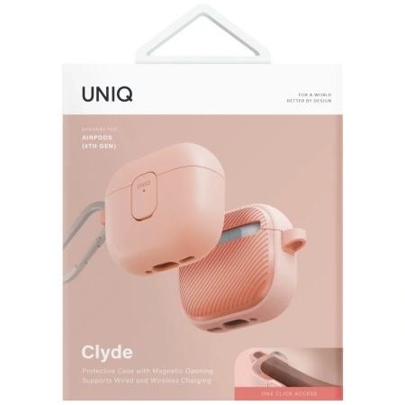 UNIQ ETUI CLYDE LOCK CASE OCHRONNE DO AIRPODS 4 Z BEZPIECZNYM