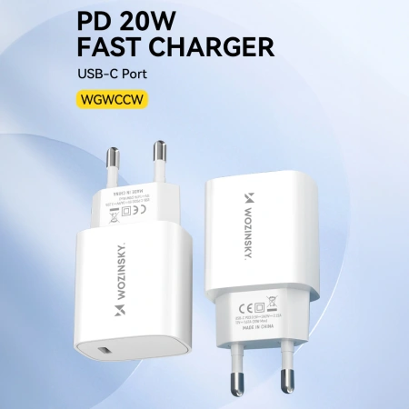 WOZINSKY ŁADOWARKA SIECIOWA WGWCCW 20W USB-C DO TELEFONU IPHONE SAMSUNG 20W