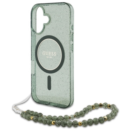 GUESS POKROWIEC MAGNETYCZNY DO IPHONE 16 PLUS 6.7 Z PEARL STRAP DO MAGSAFE