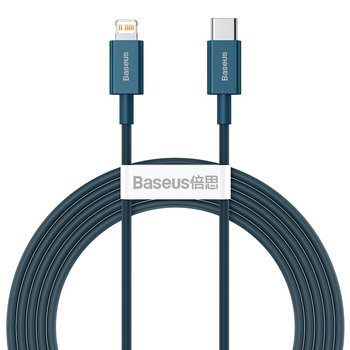 BASEUS KABEL USB-C DO DO LIGHTNING 20W DO IPHONE 12 13 14 2M SZYBKIE
