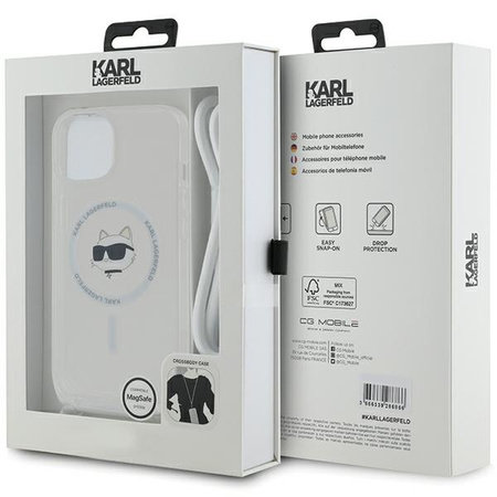 KARL LAGERFELD CASE HARDCASE DO IPHONE 14 13 15 6,1 TRANSPARENT IML