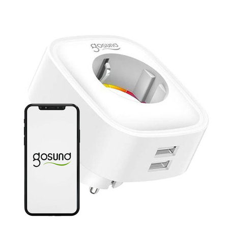 GOSUND GNIAZDO WIFI Z 2xUSB DO SMARTFONÓW 16A TUYA INTELIGENTNE STEROWANIE