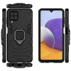 Ring Armor pancerne hybrydowe etui pokrowiec + magnetyczny uchwyt Samsung Galaxy A22 4G czarny