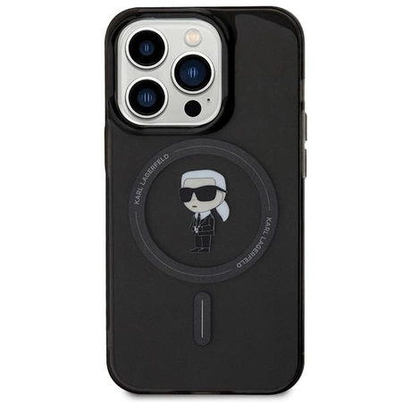 Etui Karl Lagerfeld IML Ikonik MagSafe na iPhone 14 Pro Max - czarne