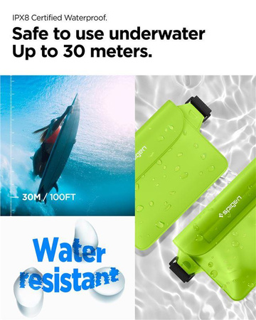 SPIGEN A620 UNIVERSAL WATERPROOF WAIST BAG 2-PACK CACTUS GREEN