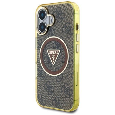 GUESS ETUI DO IPHONE 16 PRO 4G CIRCLE Z DO MAGSAFE I METALICZNYM GLITTEREM