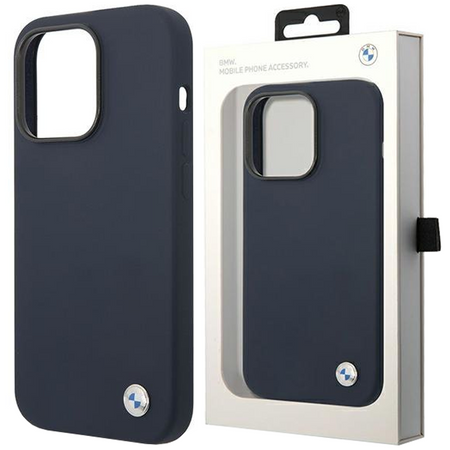 Etui BMW BMHMP14XSILna iPhone 14 Pro Max - granatoweSilicone Metal Logo MagSafe