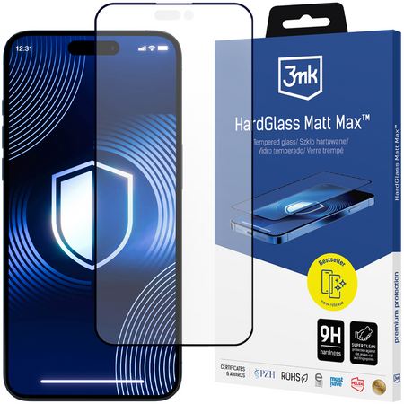 3MK HARDGLASS MATT MAX DO IPHONE 15 PRO SZKŁO HARTOWANE ANTYPOWIERNIOWE