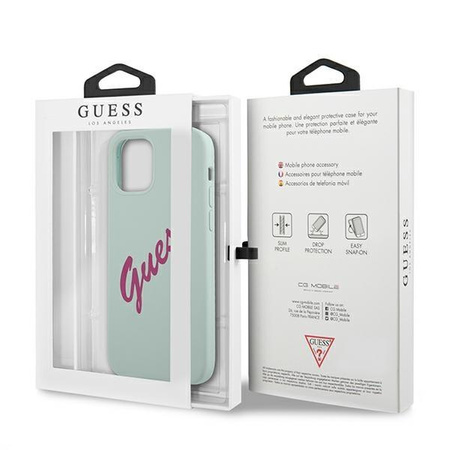 Guess GUHCP12LLSVSBF iPhone 12 Pro Max 6,7" niebieski fuksja/blue fuschia hardcase Silicone Vintage