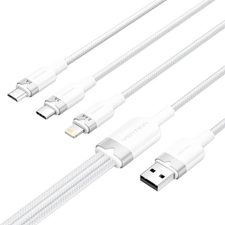 VENTION KABEL USB 2.0 A DO LIGHTNING IPHONE MICRO USB TYPE-C TELEFON 15M