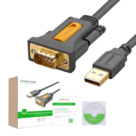 UGREEN KABEL USB DO DB9 RS-232 2M DO URZĄDZEŃ ZŁĄCZE COM PRZESYŁANIE DANYCH