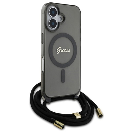 GUESS ETUI HARDCASE CROSSBODY CORD SCRIPT DO MAGSAFE DO IPHONE 16 6.1