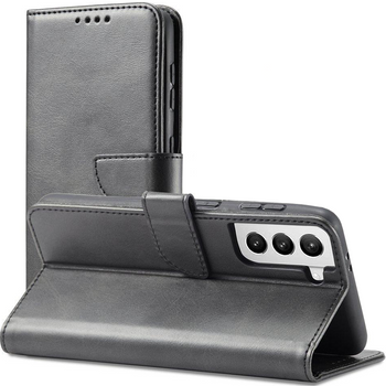 Magnet Case elegancki futerał etui pokrowiec z klapką i funkcją podstawki Samsung Galaxy S22+ (S22 Plus) czarny