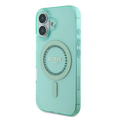 GUESS ETUI HARDCASE DO IPHONE 16 6.1 DO MAGSAFE IML RHINESTONES OCHRONNE