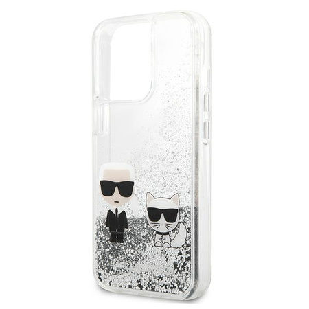 KARL LAGERFELD POKROWIEC DO IPHONE 13 PRO MAX LIQUID GLITTER KARL&CHOUPETTE