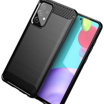 Carbon Case elastyczne etui pokrowiec Samsung Galaxy A72 4G czarny