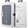 Etui BMW BMBKP14L22RVSK na iPhone 14 Pro - czarne bookcase Leather Stamp Blue Lines