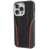 Audi Genuine Leather MagSafe iPhone 15 Pro Max 6.7 czarno-czerwony/black-red hardcase AU-TPUPCMIP15PM-R8/D3-RD
