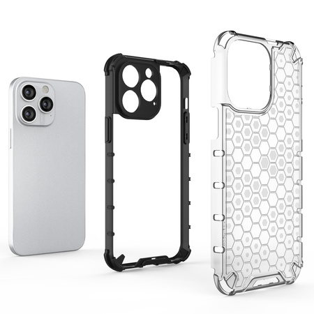 Honeycomb etui iPhone 14 Pro pancerny hybrydowy pokrowiec niebieskie