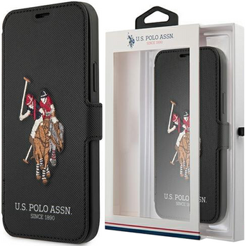 US Polo USFLBKP12MPUGFLBK iPhone 12/12 Pro 6,1" czarny/black book Polo Embroidery Collection