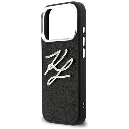 Etui Karl Lagerfeld IML Glitter KL       Diamond Logo do iPhone 17 Pro czarny