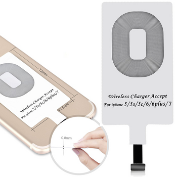 Choetech adapter do bezprzewodowego ładowania Qi Lightning wkładka indukcyjna biały (WP-IP)