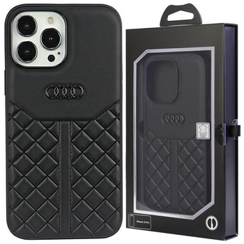 Etui Audi Genuine Leather na iPhone 13 Pro / 13 - czarne AU-TPUPCIP13P-Q8/D1-BK