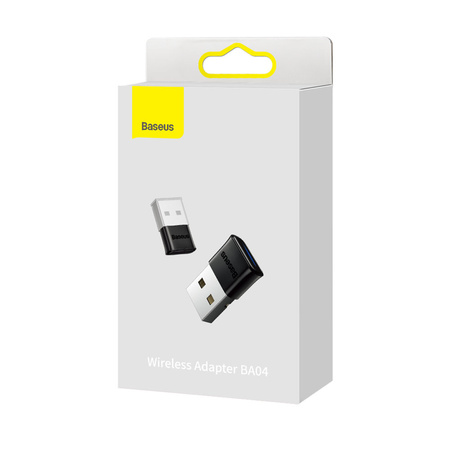 Baseus BA04 mini adapter Bluetooth 5.0 USB odbiornik nadajnik do komputera czarny (ZJBA000001)