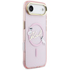 Etui Karl Lagerfeld IML Choupettes Karl Script Logo MagSafe do iPhone Air różowy