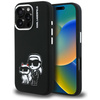 Etui Karl Lagerfeld Silicone Karl&Choupette Sketch MagSafe do iPhone 16 Pro Max czarny