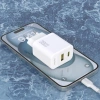 Ładowarka sieciowa Dudao A27TCEU PD 30W GaN USB-A USB-C z kablem USB-C - biała
