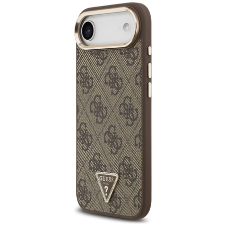 Etui Guess 4G Triangle Logo MagSafe do   iPhone Air brązowy złoty
