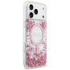 Etui Guess Resin Bottom Glitter MagSafe do iPhone 17 Pro Max różowy