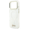 Etui Guess IML Shell Script Metal MagSafe do iPhone 17 Pro Max biały