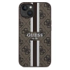 Etui Guess 4G Printed Stripes MagSafe na iPhone 15 / 14 / 13 - brązowe