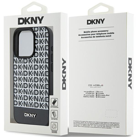 DKNY ETUI SKÓRZANE DO IPHONE 15 PRO MAX 6.7 HARDCASE DO MAGSAFE WZÓR LOGO