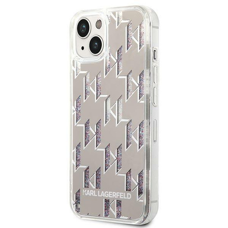 Karl Lagerfeld KLHCP14MLMNMS iPhone 14 Plus 6,7" hardcase srebrny/silver Liquid Glitter Monogram