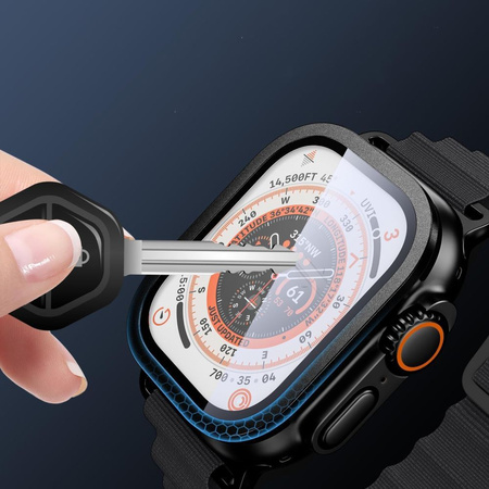 SZKŁO HARTOWANE TECH-PROTECT GLASS RING 2-PACK APPLE WATCH ULTRA 1 / 2 / 3 (49 MM) TITANIUM