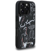 Etui Karl Lagerfeld Grained Pattern & Logo MagSafe do iPhone 16 Pro czarny