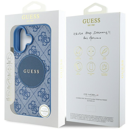 GUESS ETUI 4G CIRCLE CLASSIC LOGO DO IPHONE 16 DO MAGSAFE ZAMKNIĘCIE