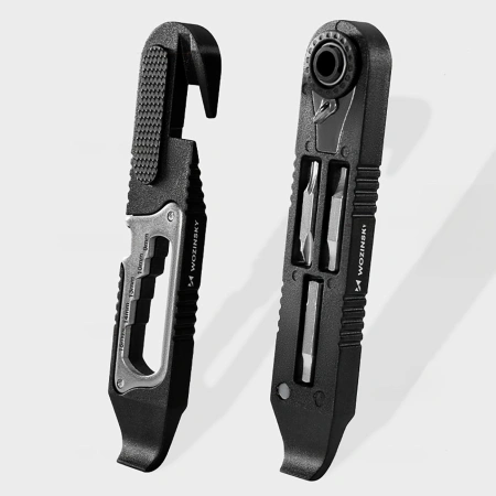 Zestaw kluczy Wozinsky WZK-L2 14w1 narzędzia rowerowe multitool imbusy łyżki do opon - czarny
