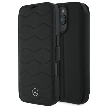 Mercedes MEBKP16X23RWRSK iPhone 16 Pro   Max 6.9 czarny/black bookcase MB Waves Leather