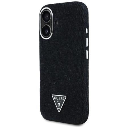 GUESS ETUI DENIM TRIANGLE LOGO DO IPHONE 16 DO MAGSAFE OCHRONA Z LOGO
