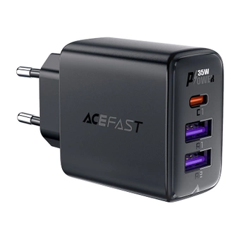 Ładowarka Acefast A57 PD 35W GaN 2 x USB-A + USB-C z 3 portami - czarna