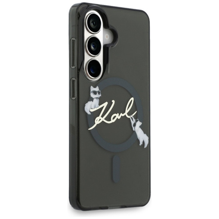 Etui Karl Lagerfeld IML KC Script MagSafe do Samsung Galaxy S26 czarny