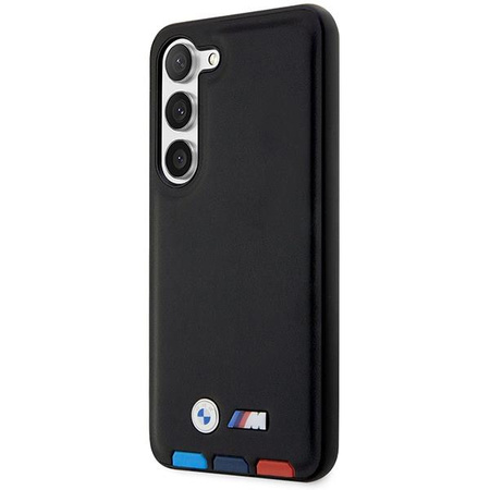 Etui BMW BMHCS23M22PTDK S23+ S916 - czarne Leather Stamp Tricolor
